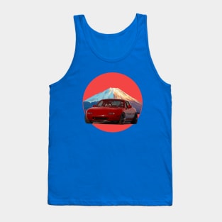 Red Mazda Miata/MX-5 - Mount Fuji Jinba Ittai Roadster Life Tank Top